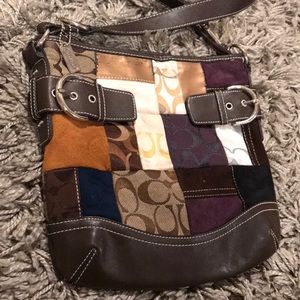 Neutral multi-colored Coach Cross-body  Bag